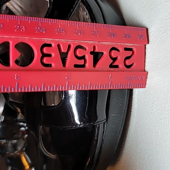 Daisy Fuentes 7.5 "carra" stiletto heels shiny black forefoot platform - Picture 13 of 13